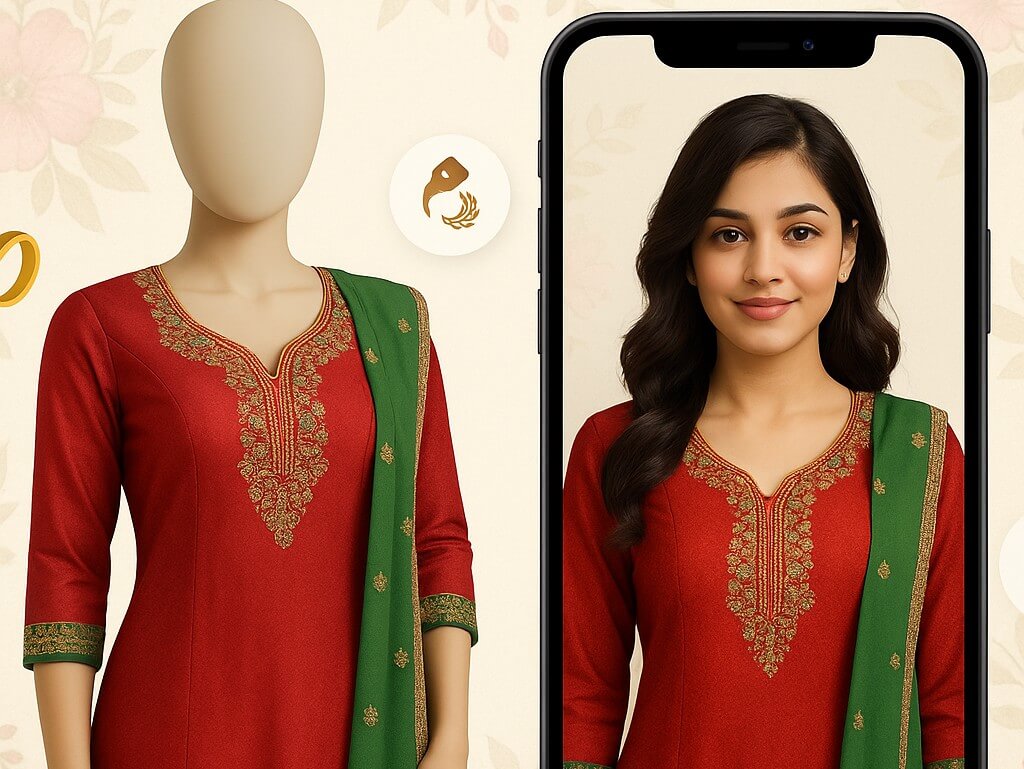 Suit Snap App – Salwar Suit Photo Editor Interface for Women
